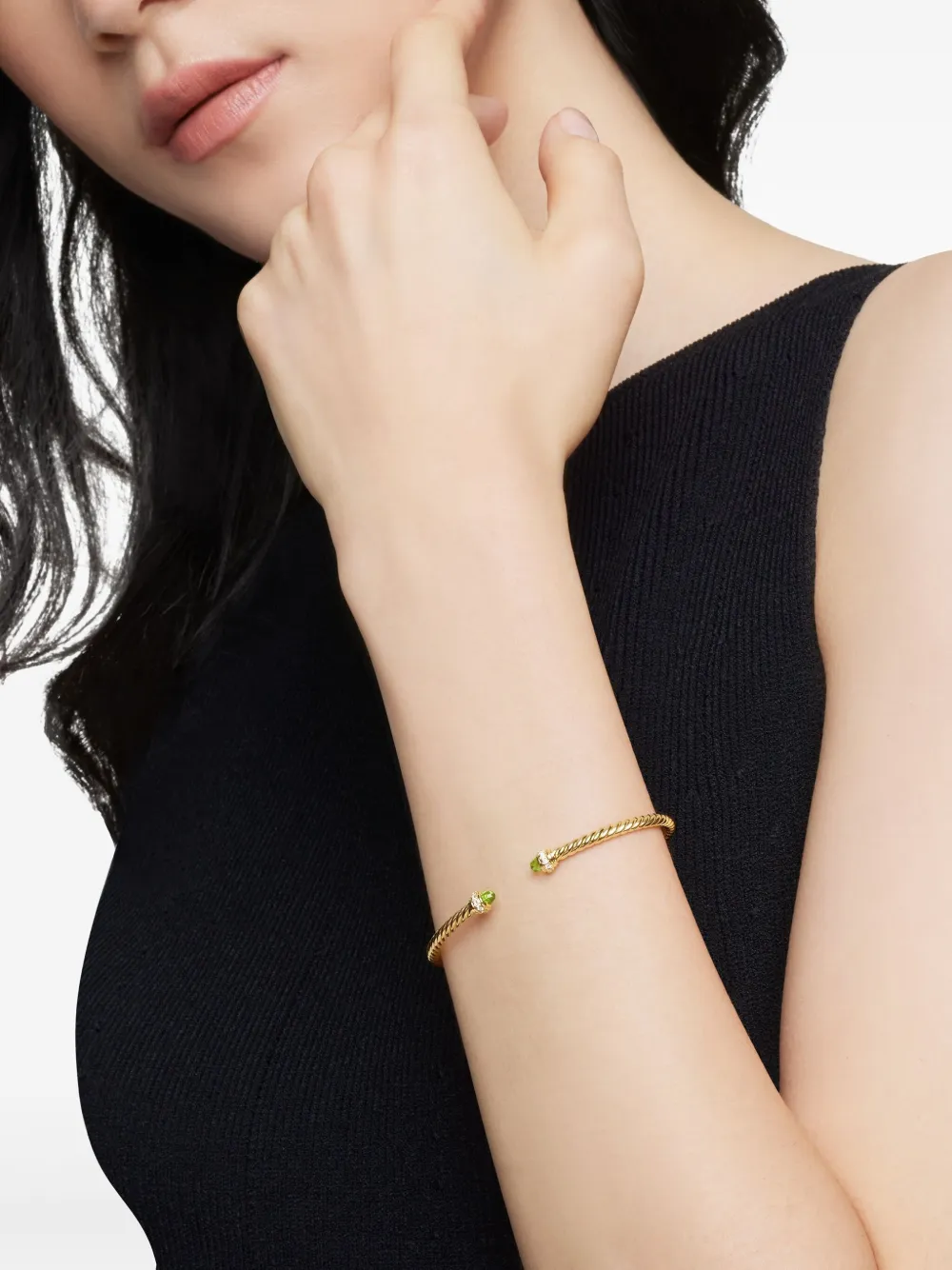 18kt Yellow Gold Classic Cablespira Diamond Bracelet (3mm)