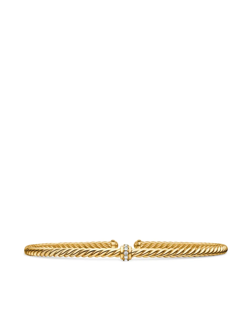 David Yurman Classic Station ダイヤモンド ブレスレット 3mm 18Kイエローゴールド - ゴールドトーン David Yurman Classic Station ダイヤモンド ブレスレット 3mm 18Kイエローゴールド - ゴールドトーン