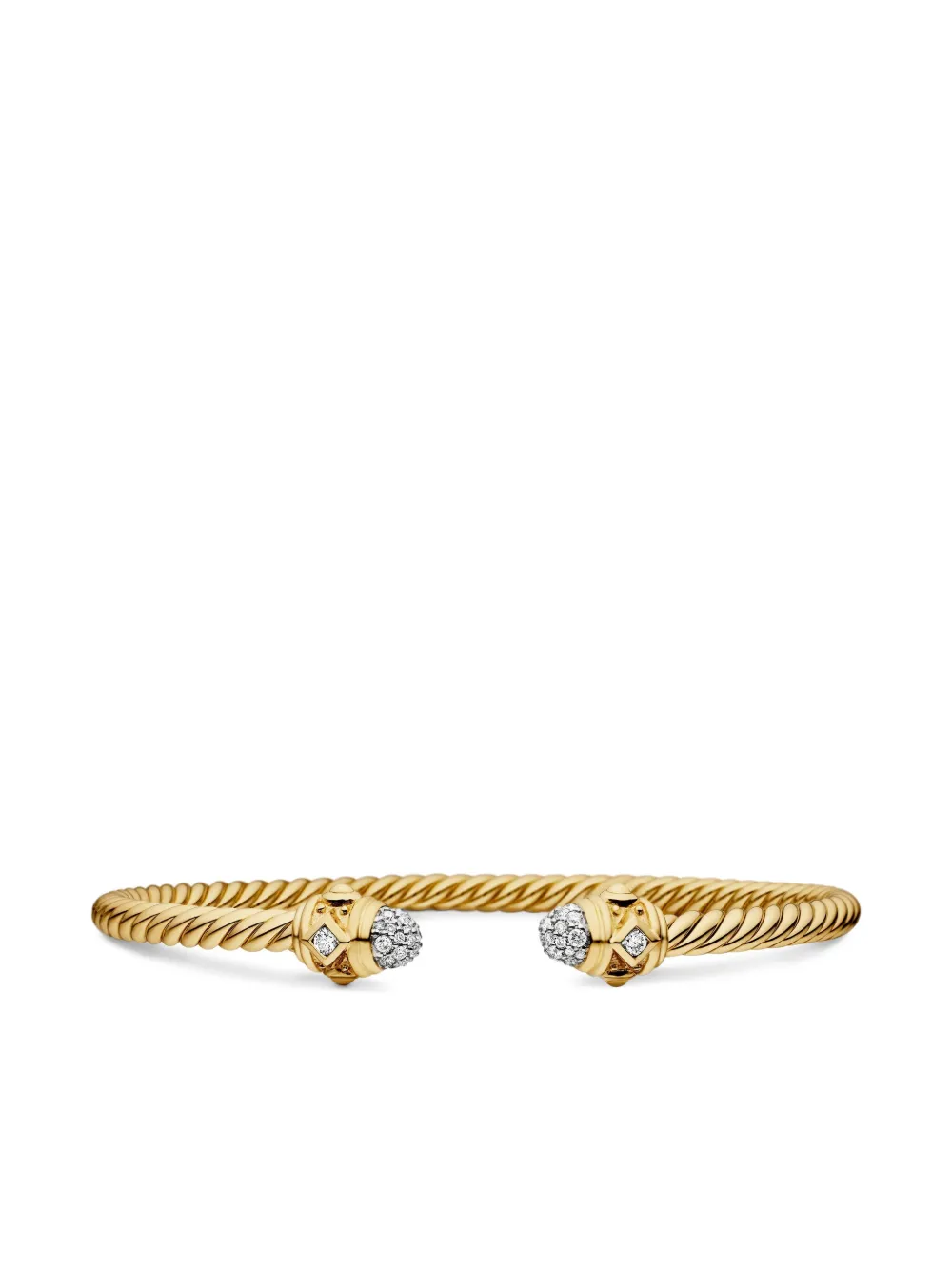 David Yurman 18kt yellow gold Renaissance Cablespira diamond bracelet (3.5mm) | Gold | Image 1