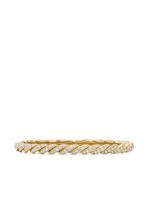 David Yurman 18kt yellow gold pavéflex bracelet (5mm)