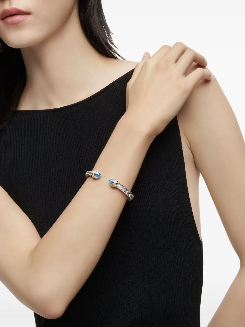 David Yurman sterling silver Classic Cable diamond bracelet (7mm) | Image 2