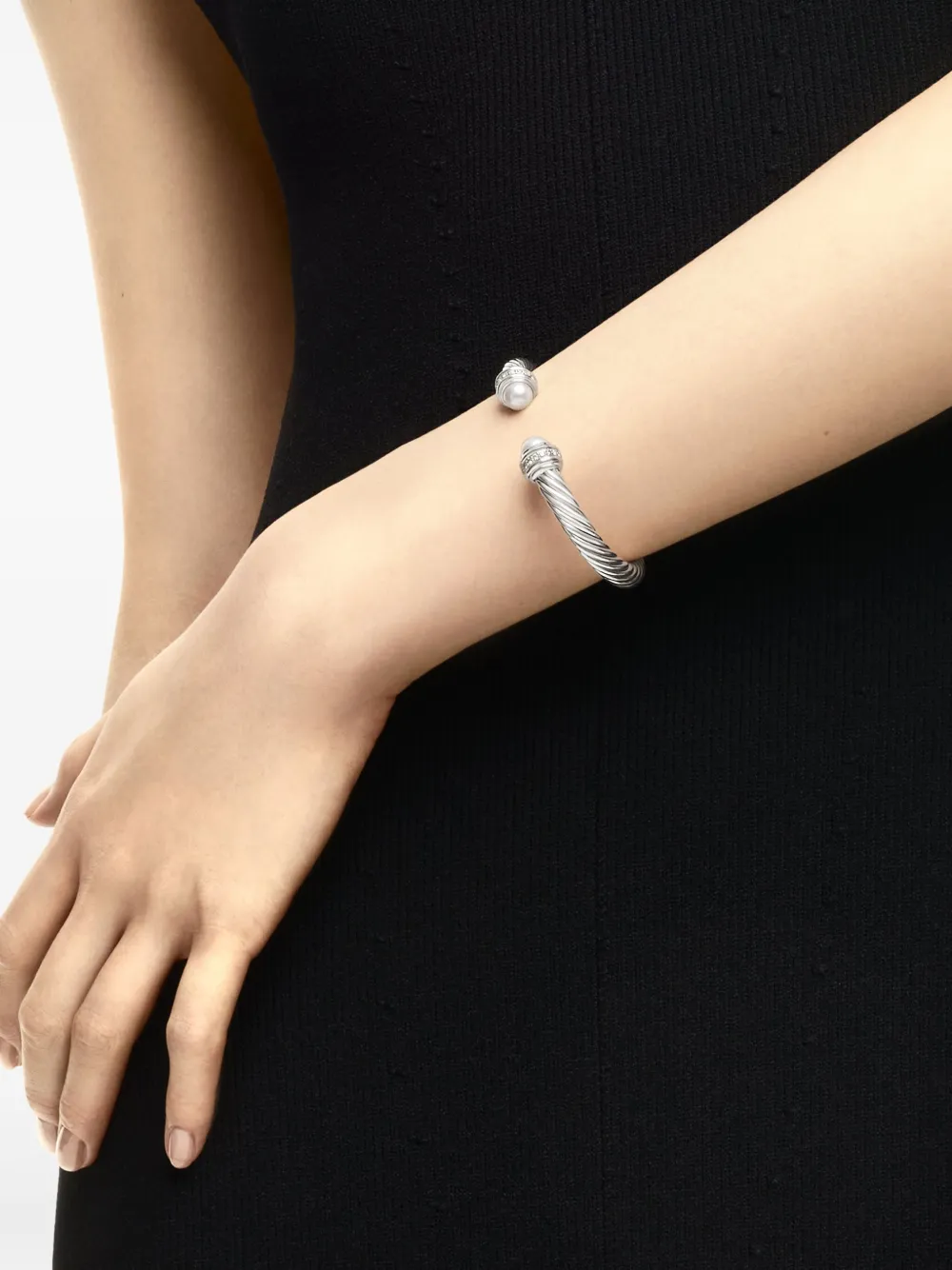 David Yurman 纯银 Cable Classics 钻石手链 | Image 2