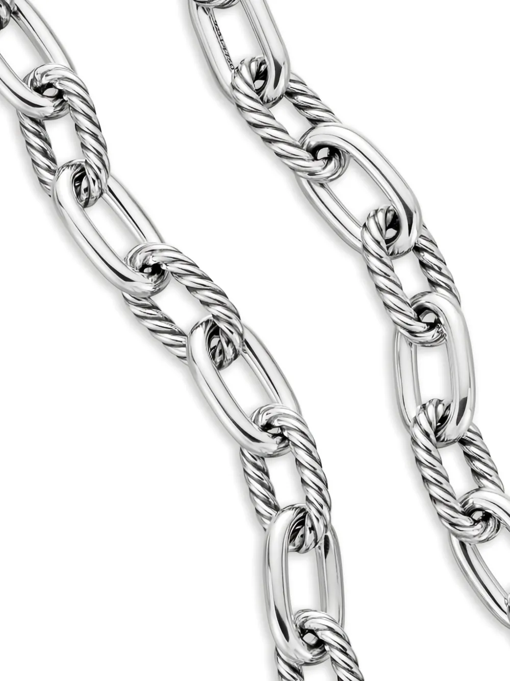 David Yurman 18kt Yellow Gold And Sterling Silver Dy Madison Chain Necklace (13.5mm) In Silver
