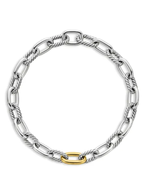David Yurman 18kt yellow gold and sterling silver DY Madison chain necklace (13.5mm)