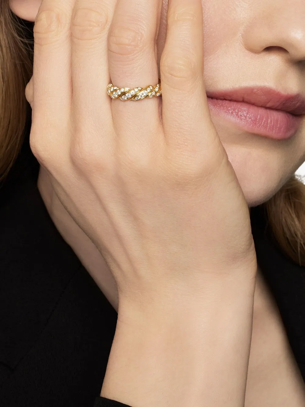 David Yurman bague Pavéflex en or 18ct pavée de diamants (5 mm) | Image 2