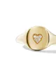 David Yurman anillo para el meñique Cable Collectibles en oro de 18kt con detalle de corazón