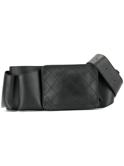 CHANEL 2014 Uniform quilted bum bag waist pouch Women