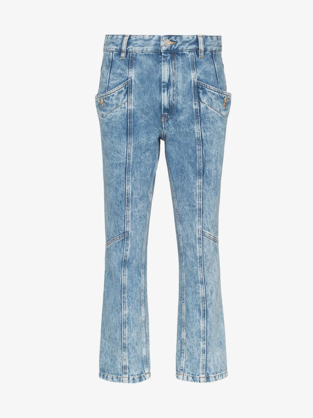 Etoile Isabel Marant Jeans ISABEL MARANT ÉTOILE NOTTY PANELLED CROPPED JEANS