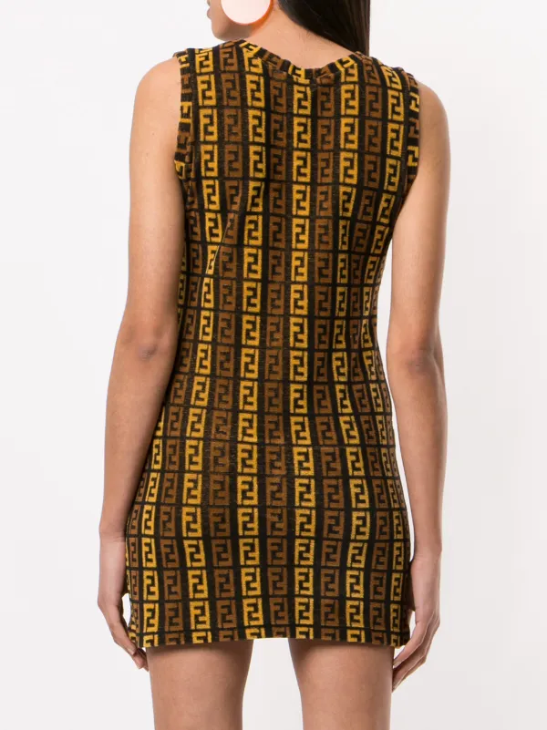fendi terry logo tank dress