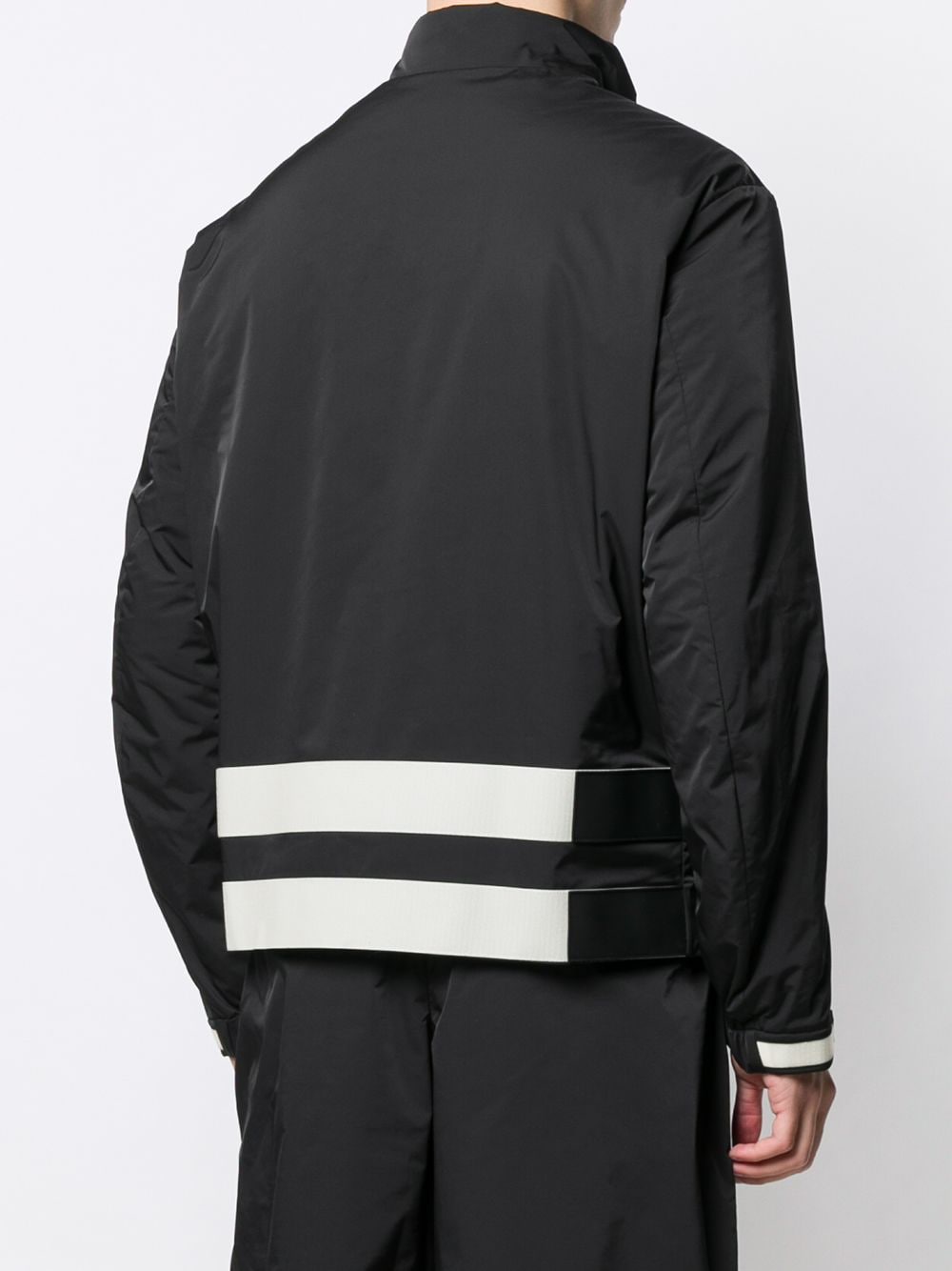 Shop Emporio Armani Logo Zipped Jacket In Black
