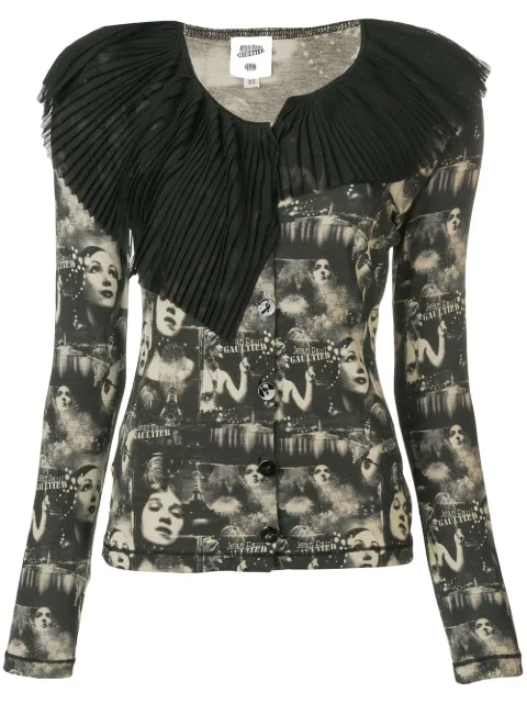 Jean Paul Gaultier Pre-Owned faces printed cardigan