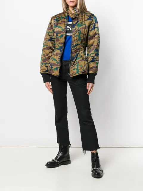 Pre-owned Jean Paul Gaultier Vintage Camouflage Padded Jacket In Green