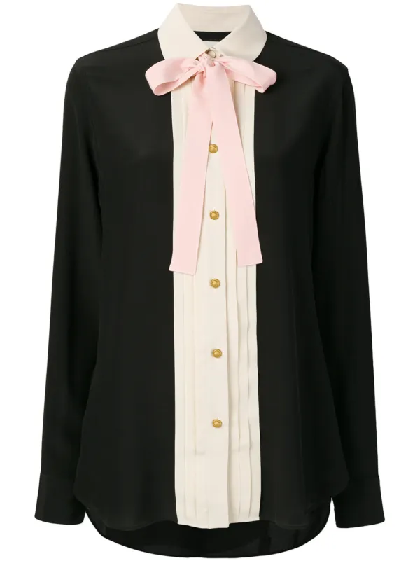 gucci black silk shirt