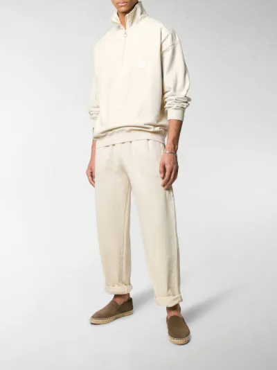 logo half-zip sweater neutrals | MODES
