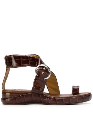 chloe croc sandals