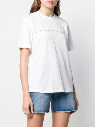 logo print T-shirt展示图