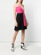 MSGM فستان بثنيات متباين الألوان