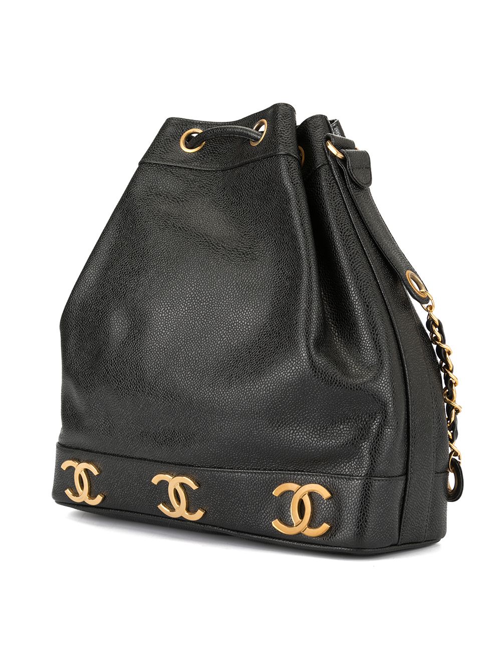 фото Chanel pre-owned сумка на плечо с логотипом cc и шнурком