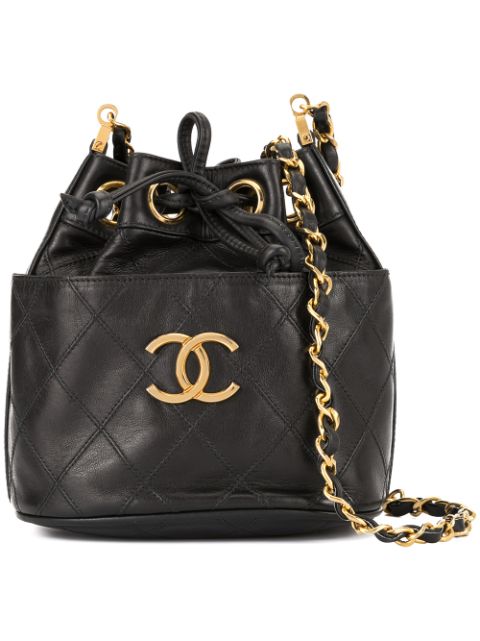 Affordable HOT SALE CHANEL 1986-1988 Cosmos Line drawstring shoulder bag Women