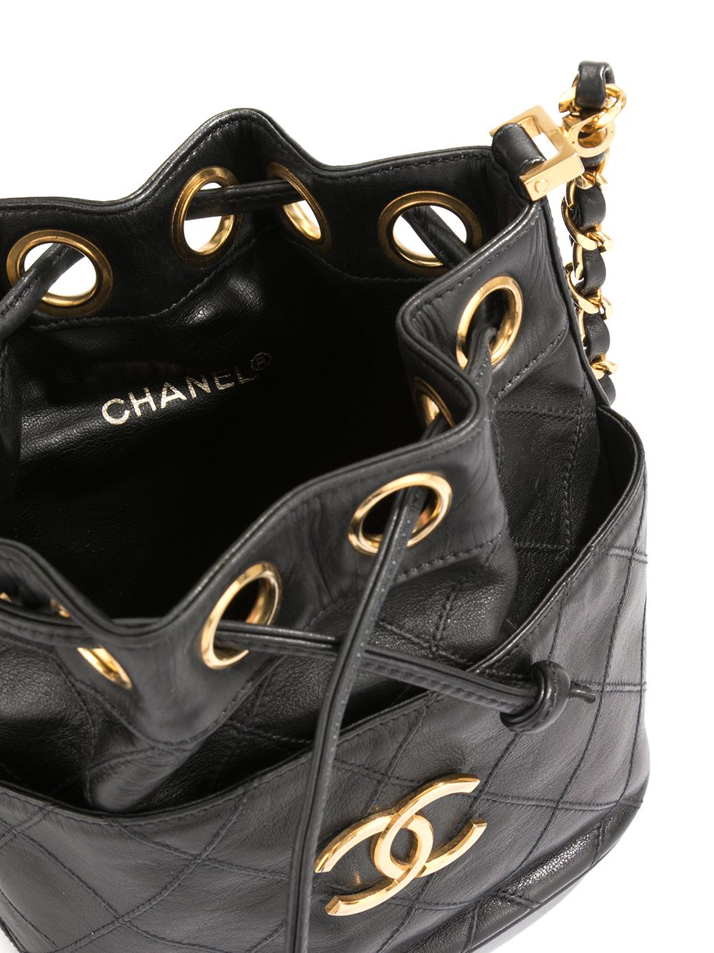 Affordable HOT SALE CHANEL 1986-1988 Cosmos Line drawstring shoulder bag Women