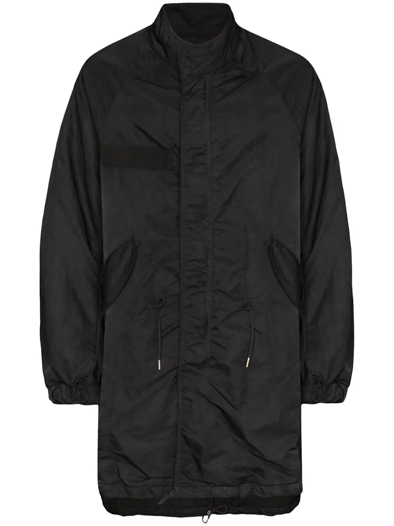 Six-five Cotton-blend Fishtail Parka In Black