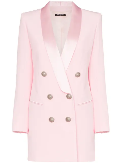 balmain longline blazer