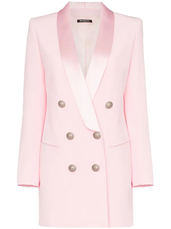 balmain white blazer dress