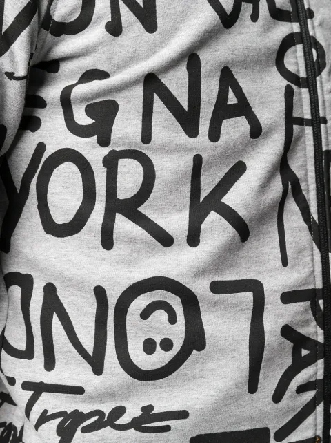 Hydrogen Graffiti Style Zipped Hoodie 169 Shop Ss19 Online Fast Delivery Price