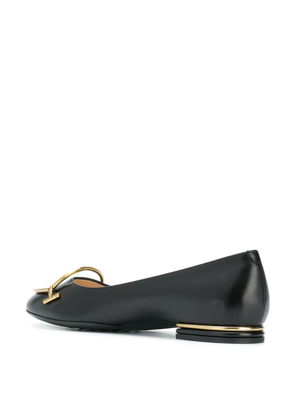 Tod's metal detailed ballerinas Black