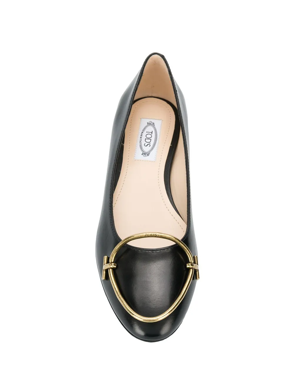 Tod's metal detailed ballerinas Black