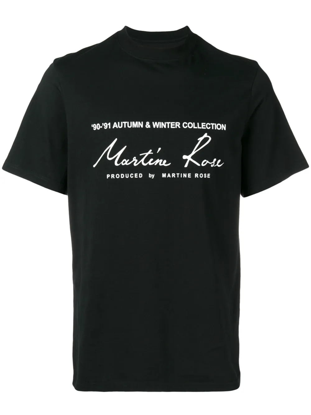 Shop Martine Rose Logo Print Crewneck T-shirt - Black