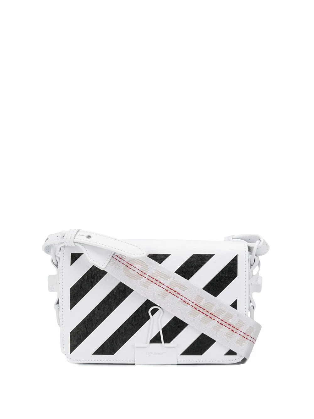 фото Off-white маленькая сумка в полоску binder clip