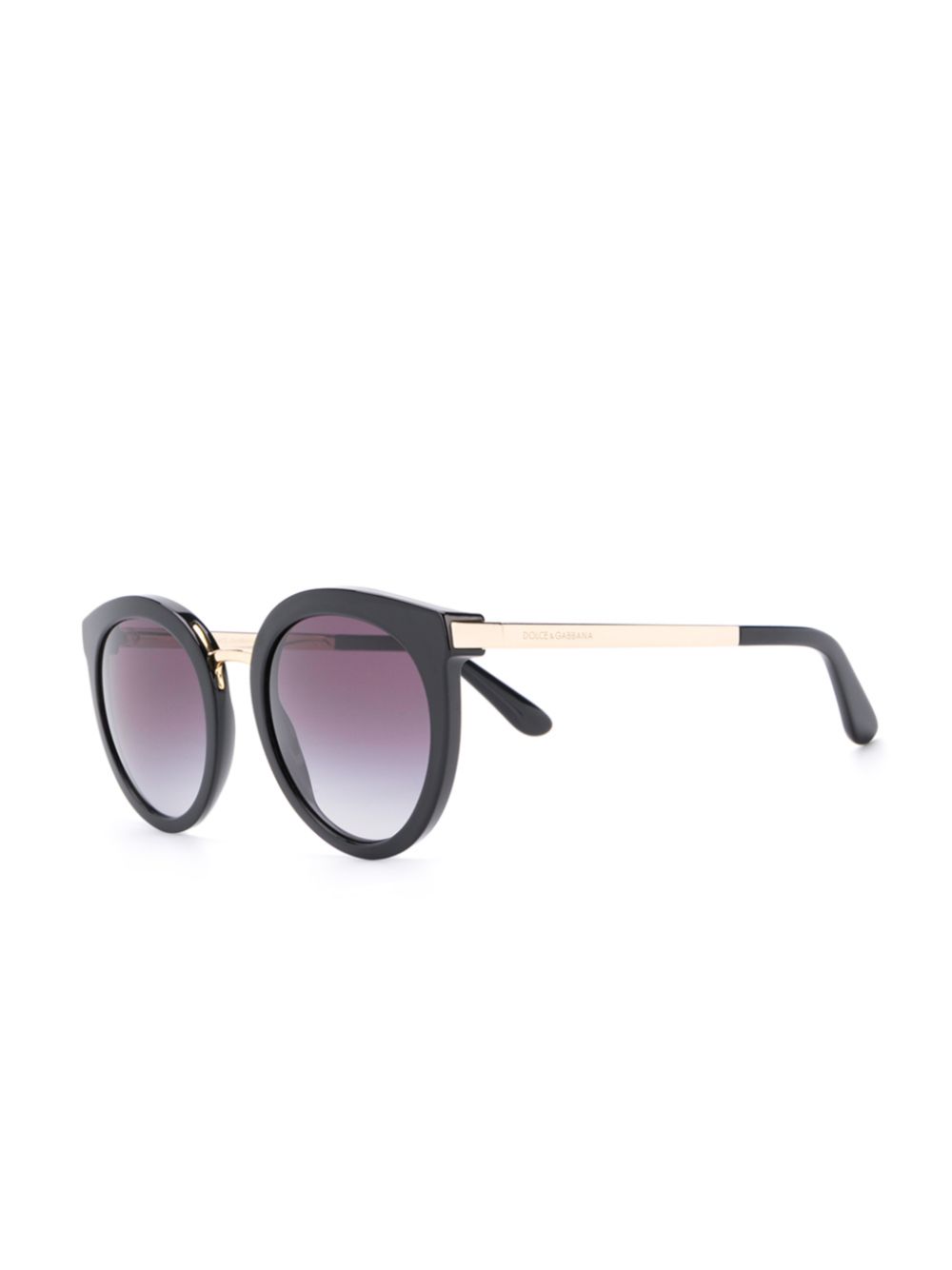 Dolce & Gabbana Eyewear Zonnebril met rond montuur - Zwart