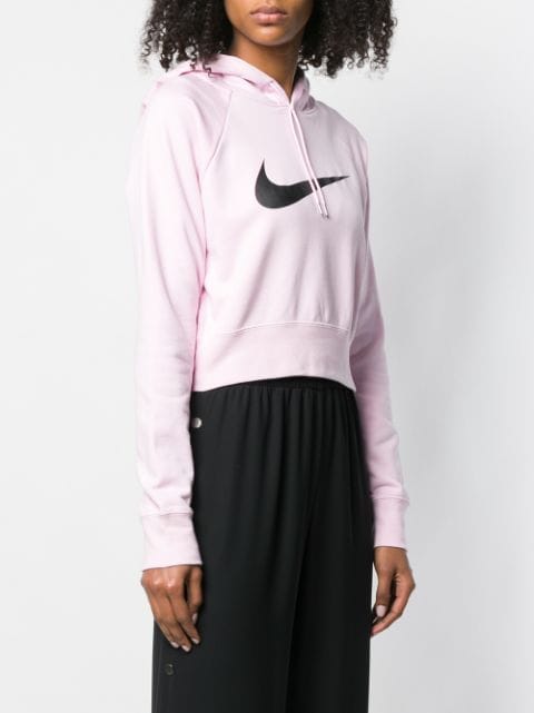 women's cropped french terry hoodie