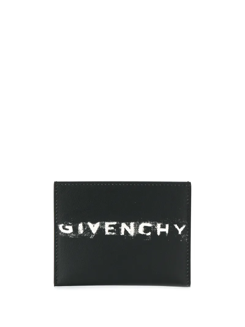 Givenchy – logo stamp cardholder – men – Calf Leather – One Size – Black