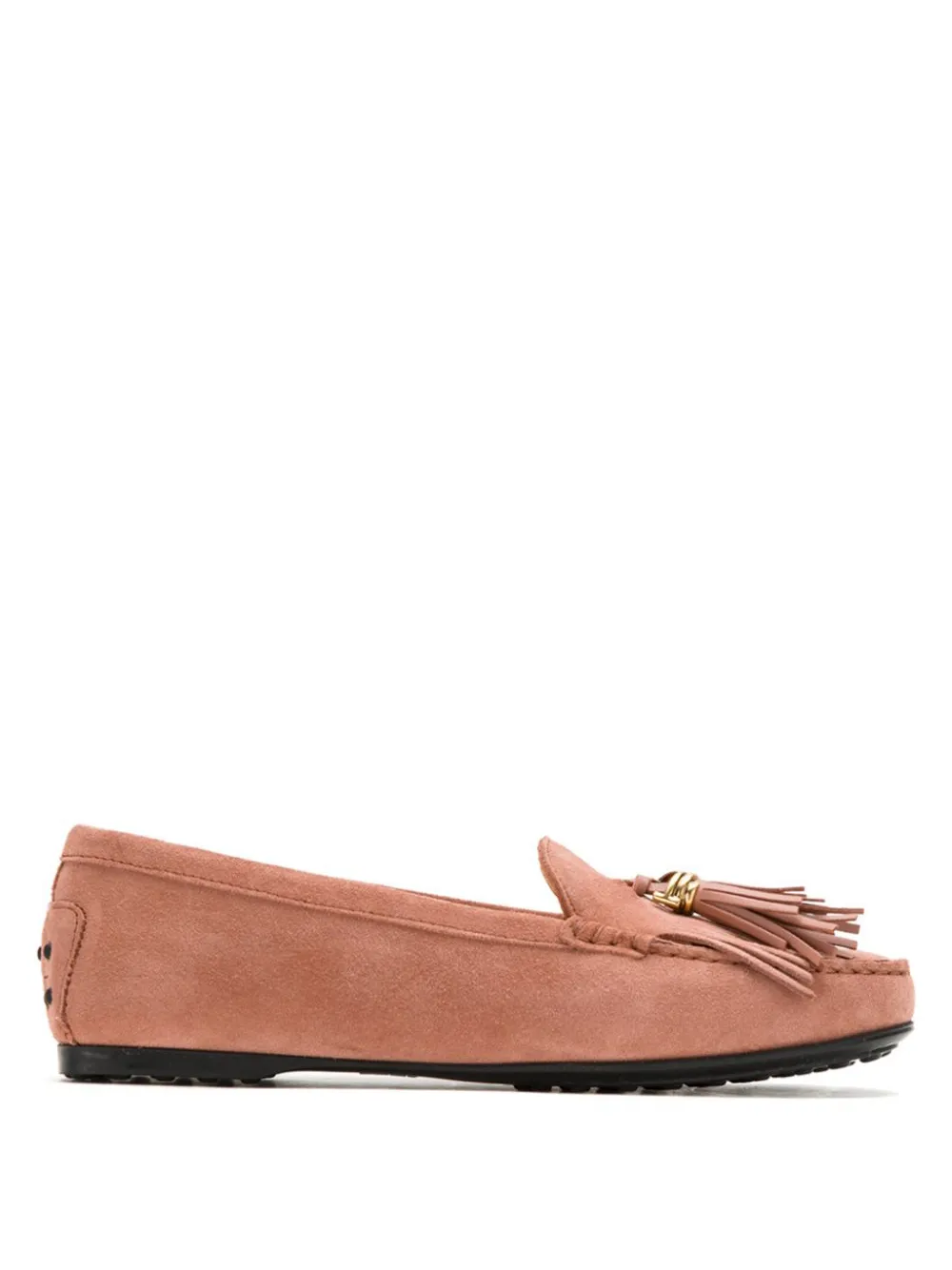Tod's tassel-detail suede loafers - Marrone
