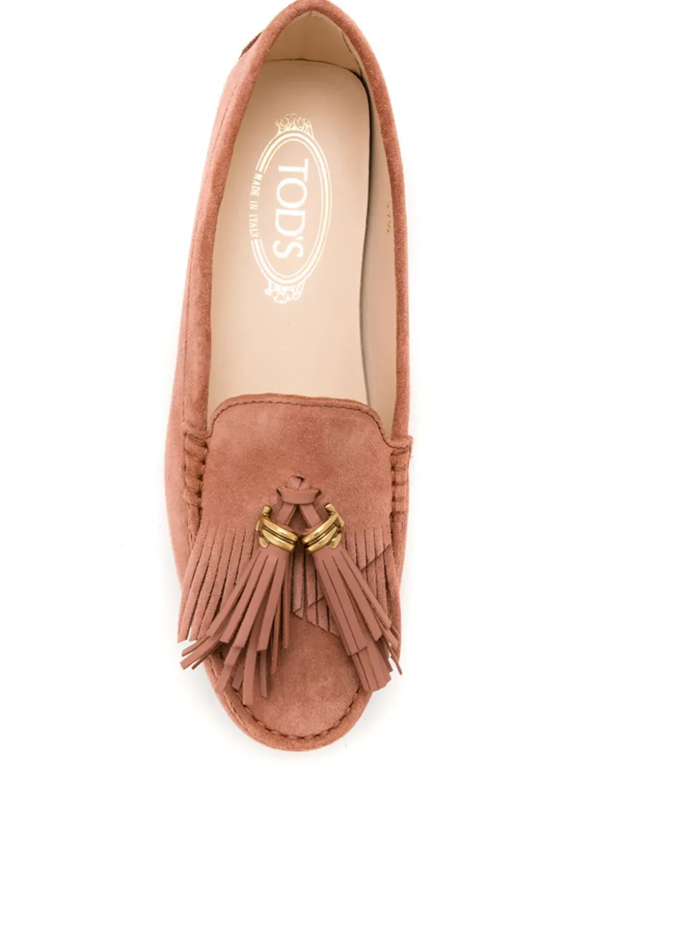 Tod's tassel-detail suede loafers Bruin