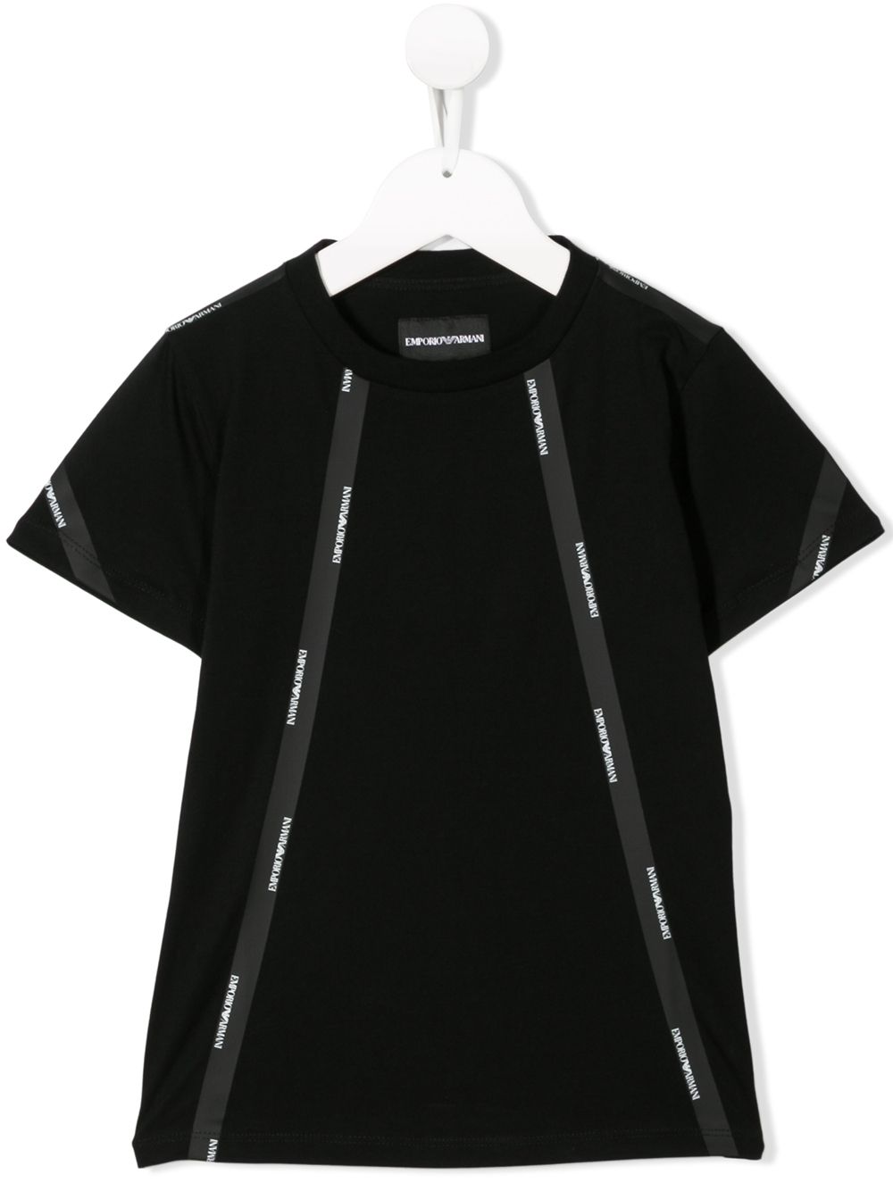 Emporio Armani Kids' Logo Print T-shirt In Black