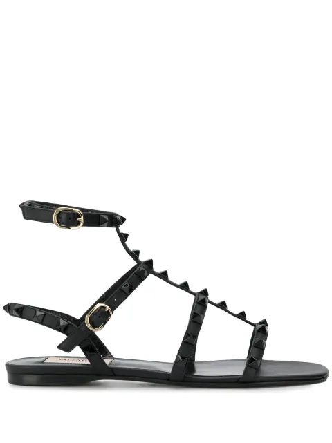black rockstud sandals
