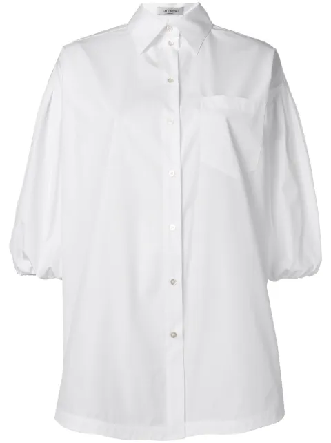 Valentino Garavani puff sleeve poplin shirt