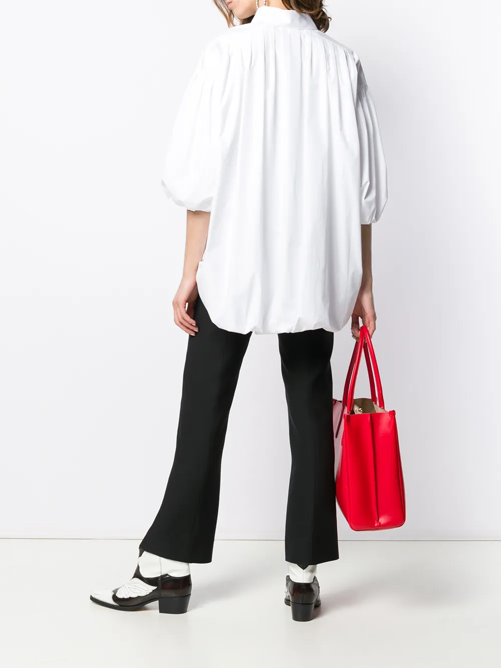Valentino Garavani Shirt met pofmouwen Wit