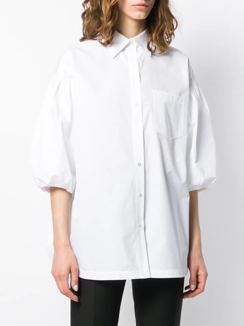 Valentino Garavani Shirt met pofmouwen Wit