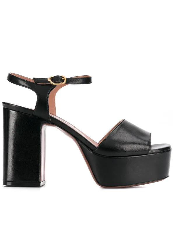 black block heel platform sandals