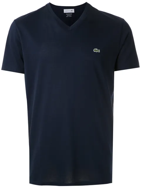 Lacoste playera con cuello en V y aplique del logo