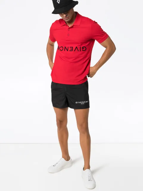 GIVENCHY LOGO PRINT SWIM SHORTS