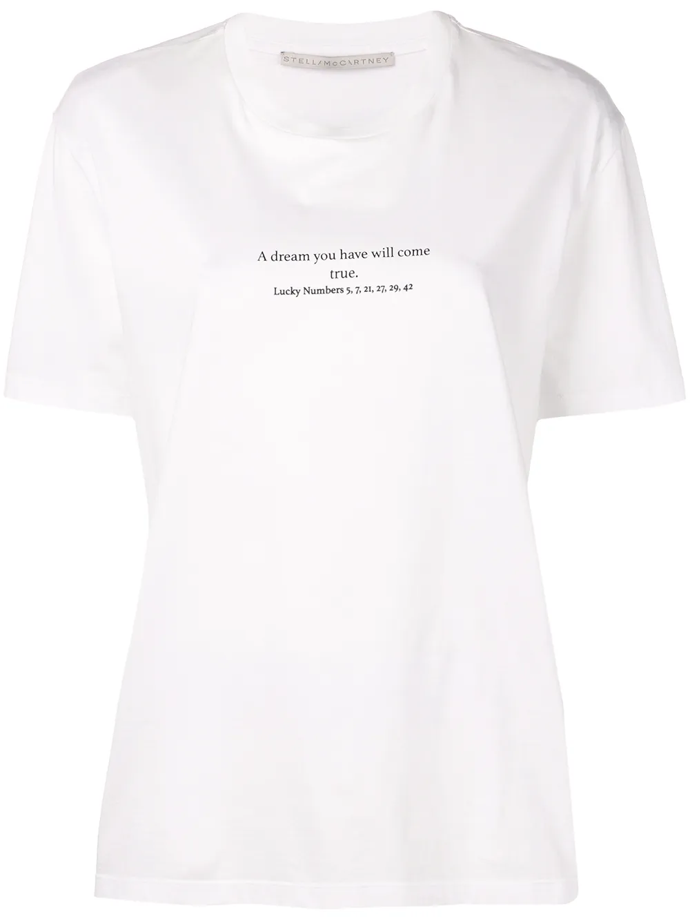 

Stella McCartney playera con eslogan - Blanco