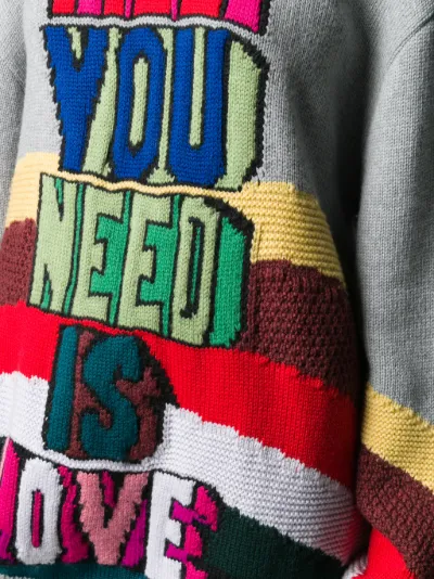 Stella McCartney slogan jumper grey | MODES