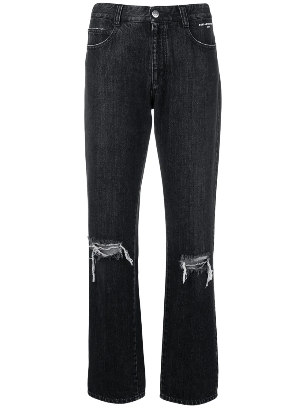 Stella McCartney Jeans im Distressed-Look - Schwarz