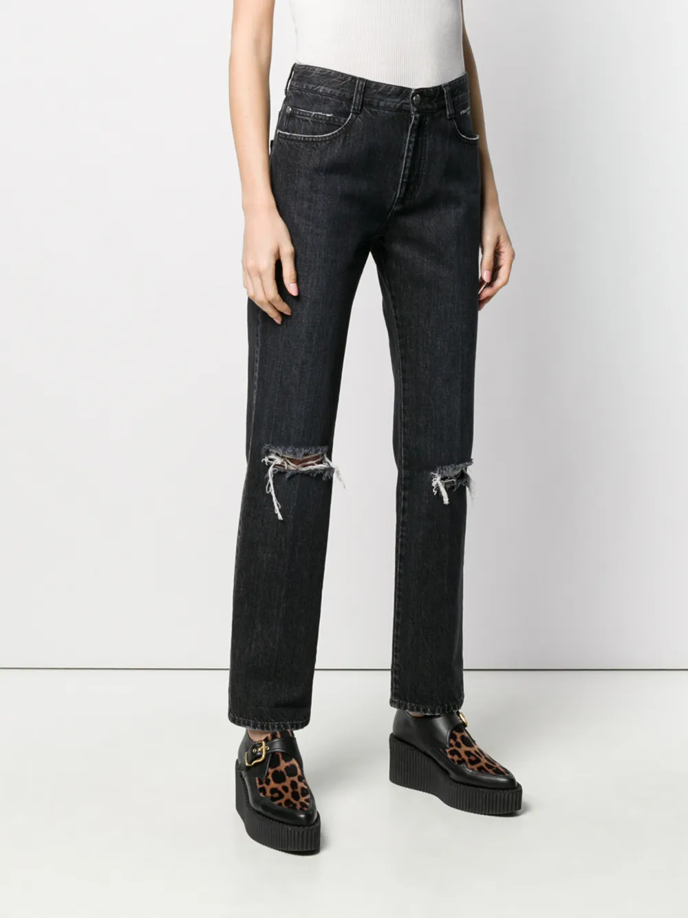  Stella Mccartney Jeans Im Distressed Look   Schwarz 
