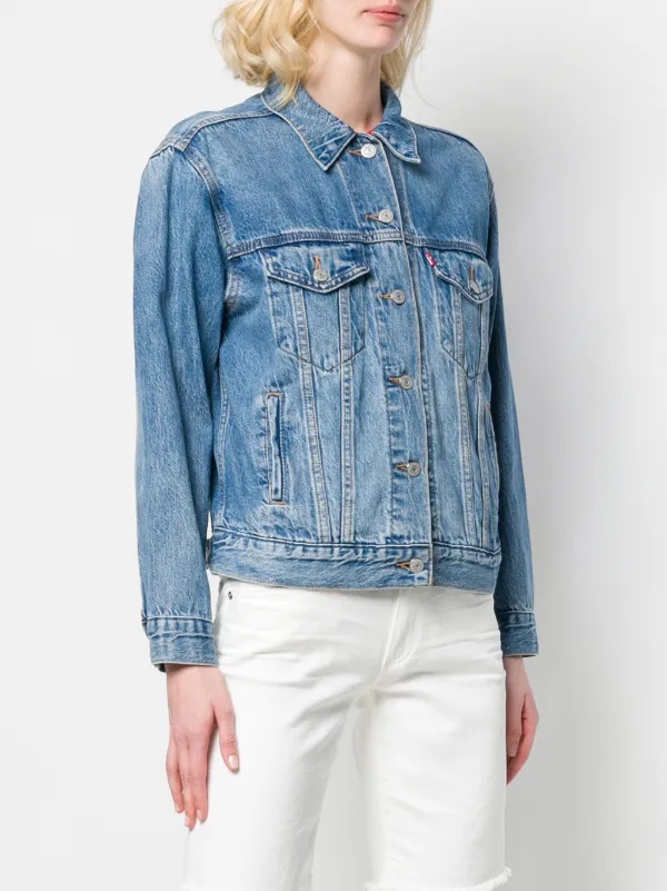 Levi's Ex Boyfriend trucker jacka Farfetch Levi's Ex Boyfriend trucker jacka Farfetch
